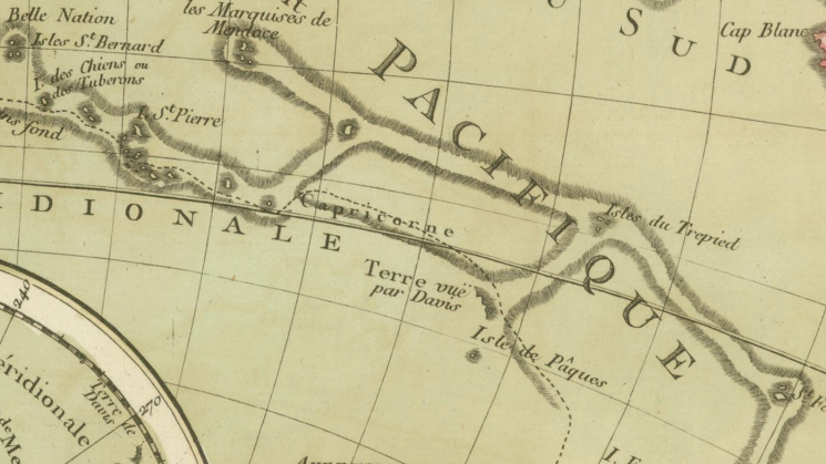 A detail from the "Carte Physique de la Grande Mer"