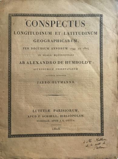 Title page of a printed, unbound book shows text in Latin within a border.