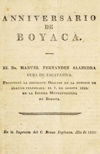 Detail of a printed book shows a title page written in Spanish.