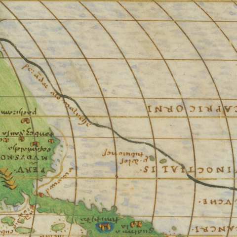 A view of the Strait of Magellan from the Agnese Atlas